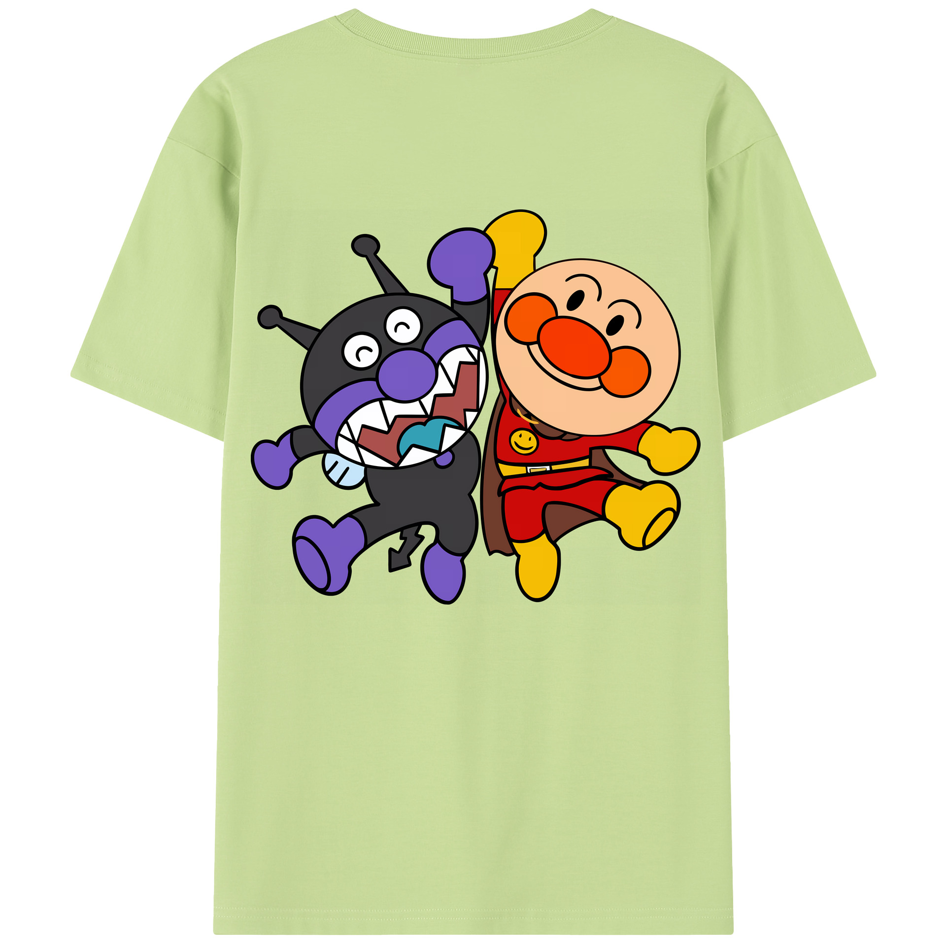 （画像用） アンパンマン Anpanman 綿100％半袖Tシャツ（背面プリント）